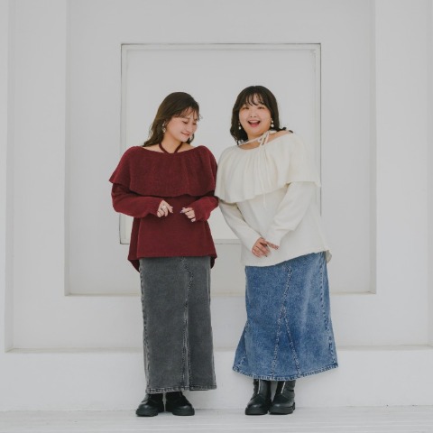 レディース　ケープ襟ニットプルオーバー(yuki×Taiyou)