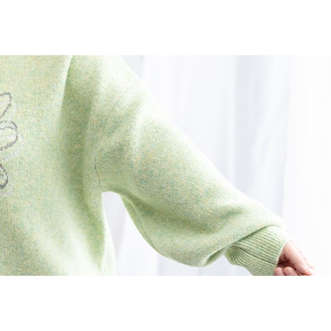 レディース　花柄ニットプルオーバー（けいこ）