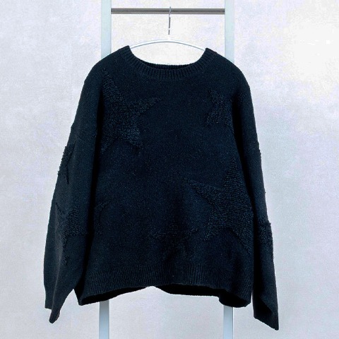 レディース　星柄ニットプルオーバー（けいこ）