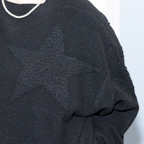 レディース　星柄ニットプルオーバー（けいこ）