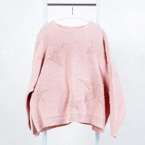 レディース　星柄ニットプルオーバー（けいこ）