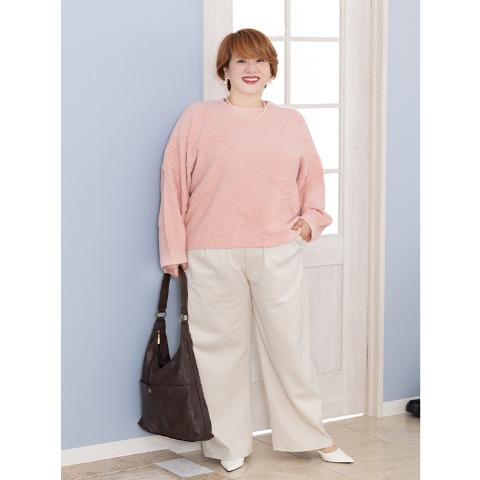 レディース　星柄ニットプルオーバー（けいこ）