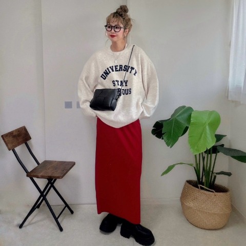 レディース　フロッキーロゴニットプルオーバー（NON）