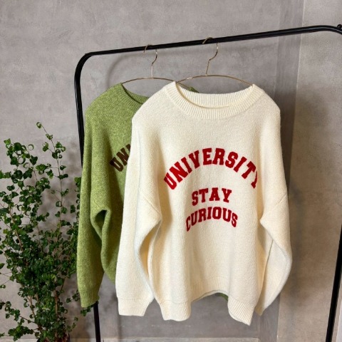 レディース　フロッキーロゴニットプルオーバー（NON）