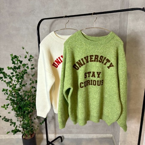 レディース　フロッキーロゴニットプルオーバー（NON）