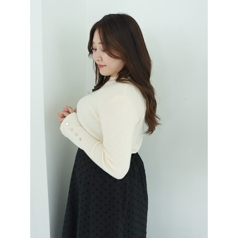レディース　袖フレアニットプルオーバー（Runa）