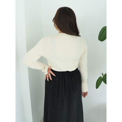 レディース　袖フレアニットプルオーバー（Runa）