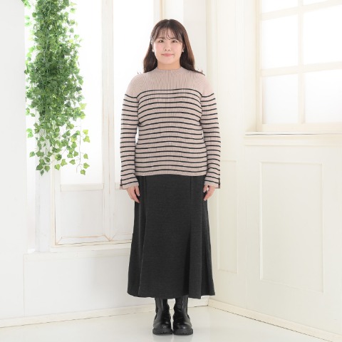 レディース　ボーダーニットプルオーバー（Komachi）