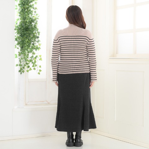 レディース　ボーダーニットプルオーバー（Komachi）