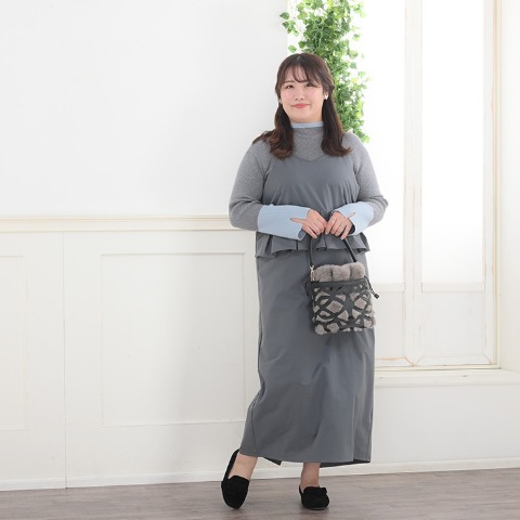 レディース　配色ニットプルオーバー（Komachi）