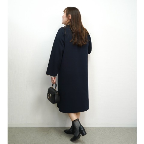 レディース　ニットワンピース（しまぽちゃ）