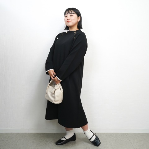 レディース　ニットワンピース（しまぽちゃ）