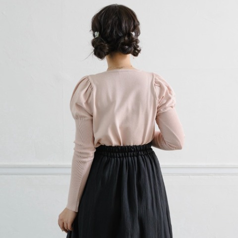 レディース　サクランボ刺繍ニットプルオーバー(maki)