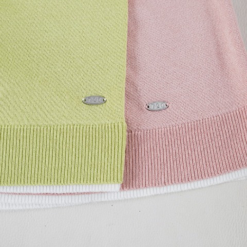 レディース　レイヤード風配色ニットプルオーバー（Taiyou）