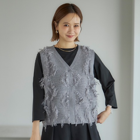 レディース　ニットカーディガン（田中里奈）