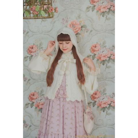 レディース　ハート柄フーディーニットカーディガン(青木美沙子×NINA’S)