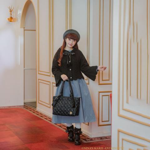 レディース　ハート柄フーディーニットカーディガン(青木美沙子×NINA’S)