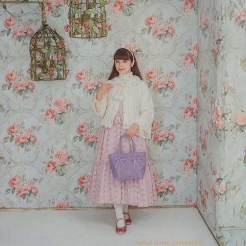 レディース　ハート柄フーディーニットカーディガン(青木美沙子×NINA’S)