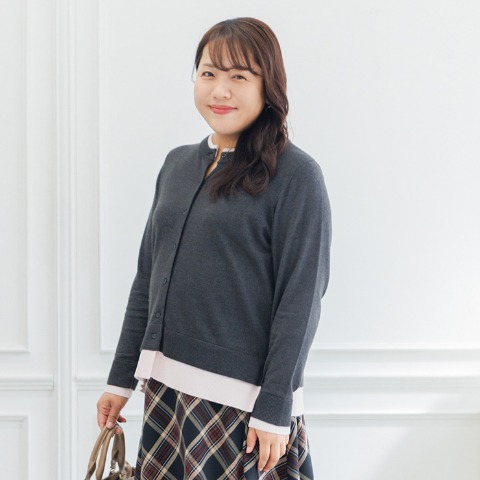 レディース　配色ニットカーディガン（Hina）