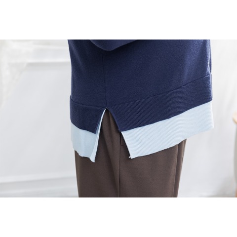 レディース　配色ニットカーディガン（Hina）