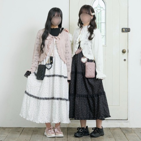 レディース　サクランボ柄ニットボレロ(maki)