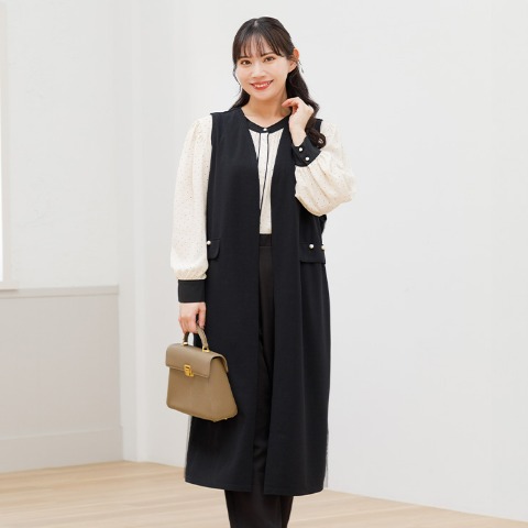 イッセイミヤケふんわり分厚いダウンベス【美品】