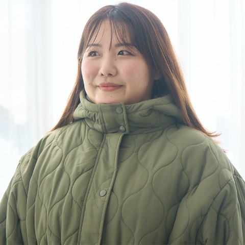 レディース　ウエストドロストキルトコート（Komachi）