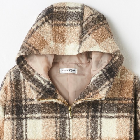 レディース　チェックコート（Hina）