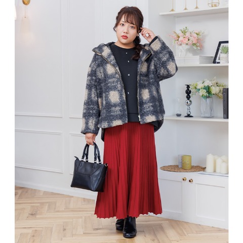 レディース　チェックコート（Hina）