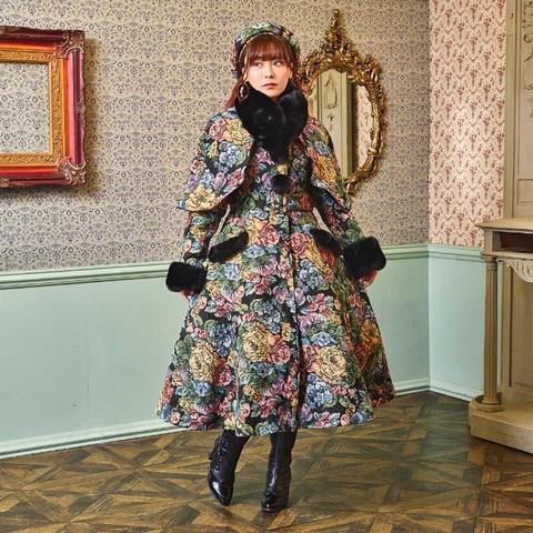 レディース　ノエル・ド・メモワール 花柄ゴブランケープ（くる実）