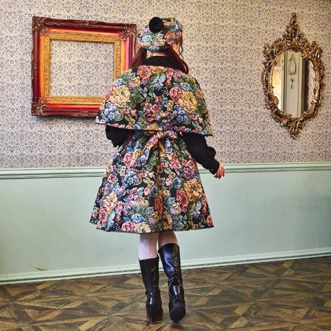 レディース　ノエル・ド・メモワール 花柄ゴブランケープ（くる実）