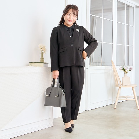 レディース　ノーカラージャケット（Hina）