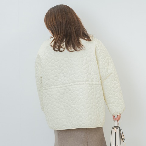 レディース　花柄キルトブルゾン（YUKI)