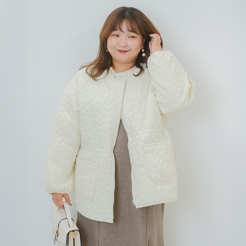 レディース　花柄キルトブルゾン（YUKI)