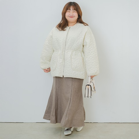 レディース　花柄キルトブルゾン（YUKI)