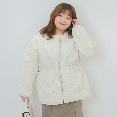 レディース　花柄キルトブルゾン（YUKI)