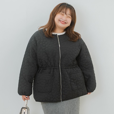 レディース　花柄キルトブルゾン（YUKI)