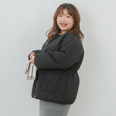 レディース　花柄キルトブルゾン（YUKI)