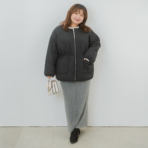 レディース　花柄キルトブルゾン（YUKI)