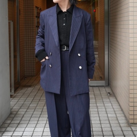 レディース　ストライプジャケット(オクユウカ）