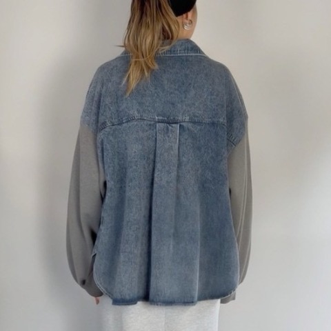 レディース　袖ニットデニムジャケット（Natsumi）