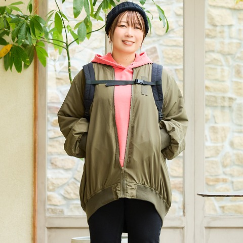 レディース　ロングブルゾン（おかだゆり）