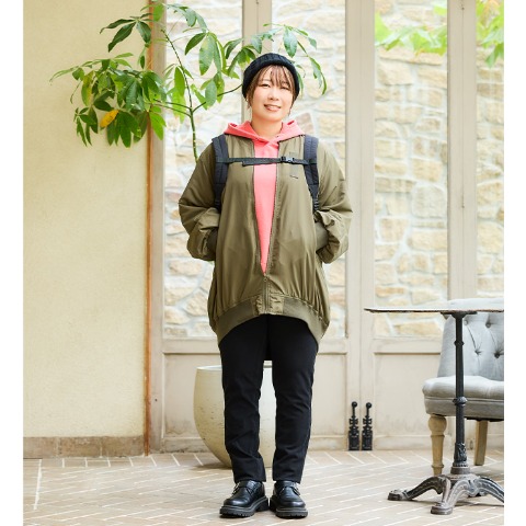 レディース　ロングブルゾン（おかだゆり）