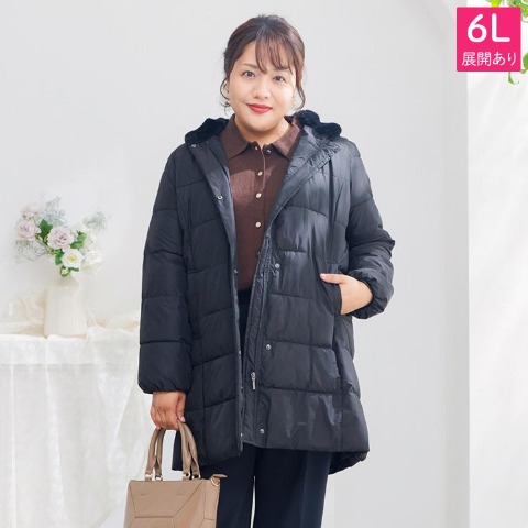 レディース　フード付き中綿コート(Hina)
