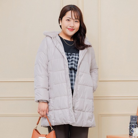 レディース　フード付き中綿コート(Hina)