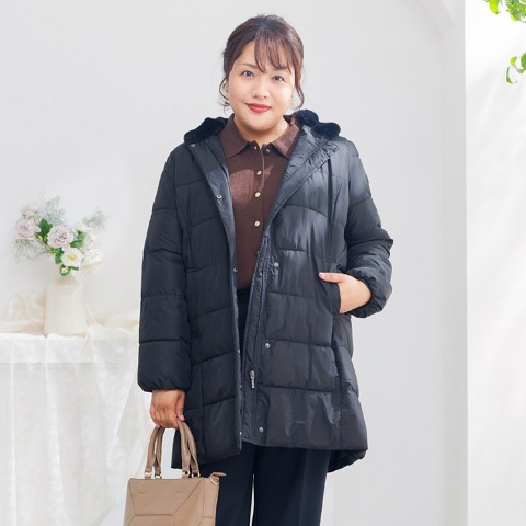 レディース　フード付き中綿コート(Hina)