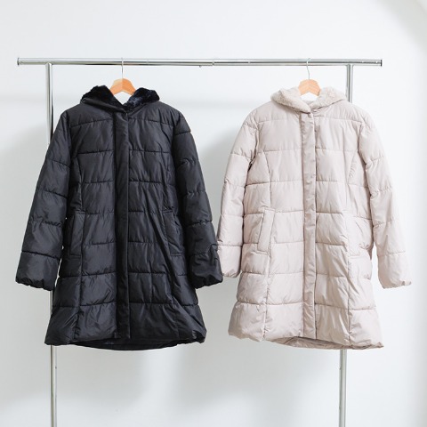 レディース　フード付き中綿コート(Hina)