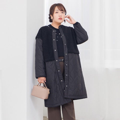 レディース　ボアキルトコート(Hina)