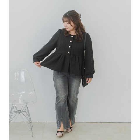 レディース　ペプラムジャケット(yuki)