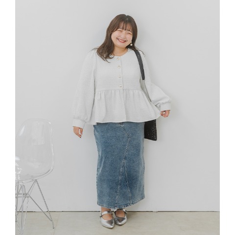 レディース　ペプラムジャケット(yuki)